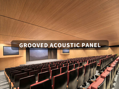 Równowaga stylu i ciszy z Winego Grooved Panelów ściennych dla przestrzeni kulturalnych