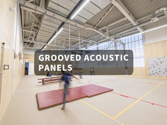 Wysokiej klasy rowkowane panele akustyczne ścienne z odpornością ogniową do nowoczesnych wnętrz