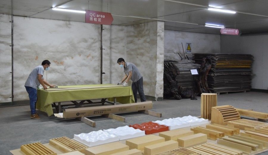 Guangzhou Wuyang Yiguan Acoustic Materials Co., Ltd. linia produkcyjna producenta
