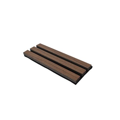 Ceiling Wall Slatted Acoustic Wood Panels , Acoustic Timber Panels 12mm HDF 9mm PET