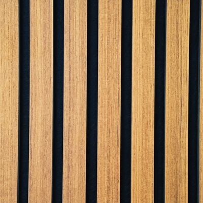 Veneer Finish Acoustic Wood Slat Panels With Felt Backing W600xL2400xT21mm