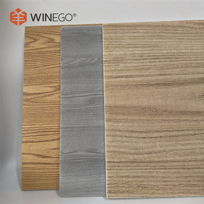 Noise Reduction Woodgrain Print PET Decorative Acoustic Panels 9mm Thick