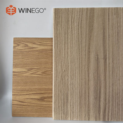 Noise Reduction Woodgrain Print PET Decorative Acoustic Panels 9mm Thick