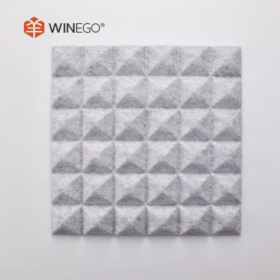 12mm 24mm 3D Polyester Fiber Acoustic Panel , Mold Resistant Polyester Acoustic Board