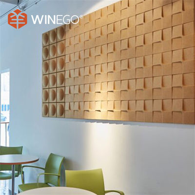 12mm 24mm 3D Polyester Fiber Acoustic Panel , Mold Resistant Polyester Acoustic Board