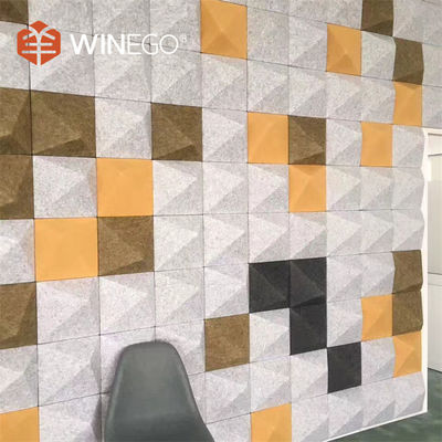 12mm 24mm 3D Polyester Fiber Acoustic Panel , Mold Resistant Polyester Acoustic Board
