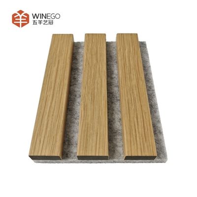 Modern Luxurious Wood Slat Acoustic Panel Elegant Veneer Finish For Studio