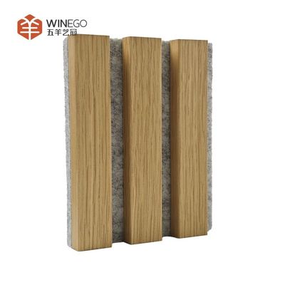 Modern Luxurious Wood Slat Acoustic Panel Elegant Veneer Finish For Studio