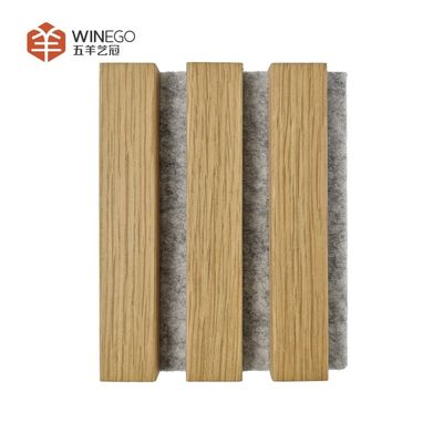 Modern Luxurious Wood Slat Acoustic Panel Elegant Veneer Finish For Studio