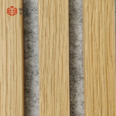 Modern Luxurious Wood Slat Acoustic Panel Elegant Veneer Finish For Studio