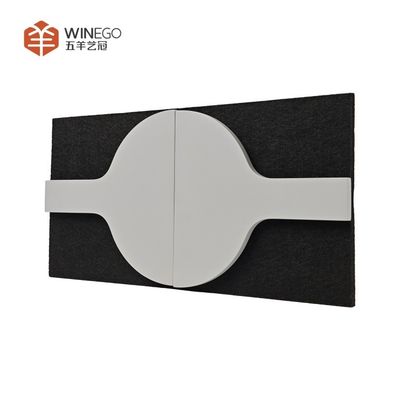 Custom Art Circle PET 3D Acoustic Wall Panel with Painting for Modern Spaces