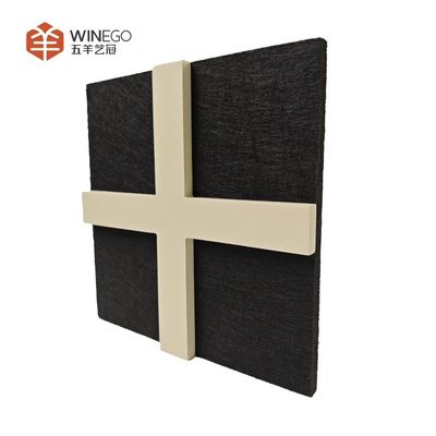 Artistic Geometric PET 3D Wood Slat Acoustic Wall Panels with Painted