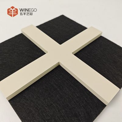 Artistic Geometric PET 3D Wood Slat Acoustic Wall Panels with Painted