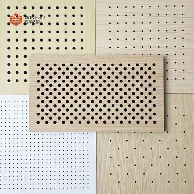 Sustainable MDF Perforated Acoustic Panel With High Sound Insulation Easy To Clean