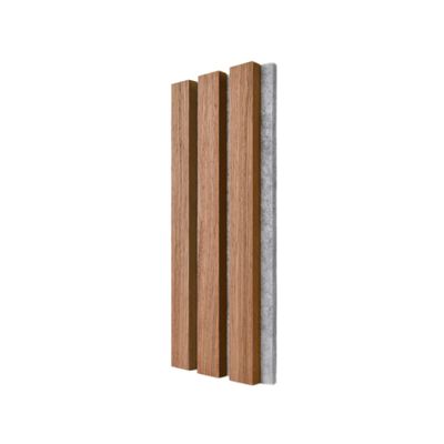 Dźwiękoodporne orzechowe akustyczne drewniane panele sztabkowe Eco Friendly Engineered Veneer Finish