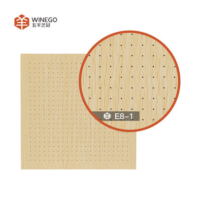 12mm 15mm 18mm Mikro Perforated Perforated Wooden Akustyczne Panele ścienne Modern Style