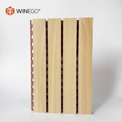 Wnętrze izolacja akustyczna, panele akustyczne 2440 mm z czerwonym ognioodpornym MDF