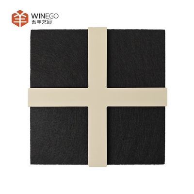 Artistic Geometric PET 3D Wood Slat Acoustic Wall Panels with Painted